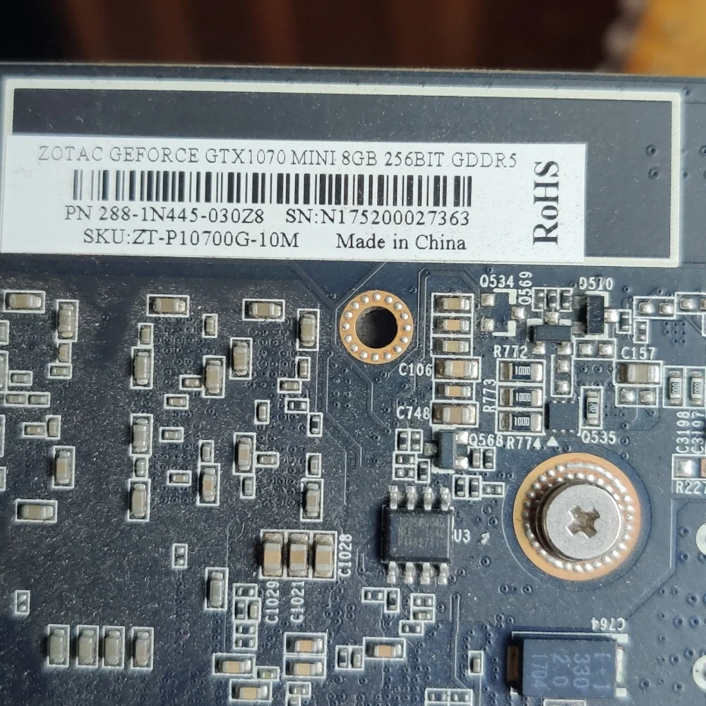 Zotac Geforce GTX 1070 Mini 8gb